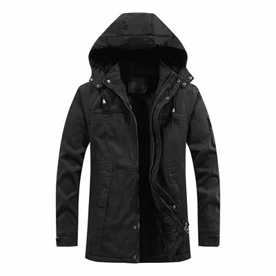 Men's Hooded Sherpa Lined Parka Jacket