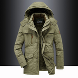 Men's Hooded Water-Resistant Lined Winter Parka
