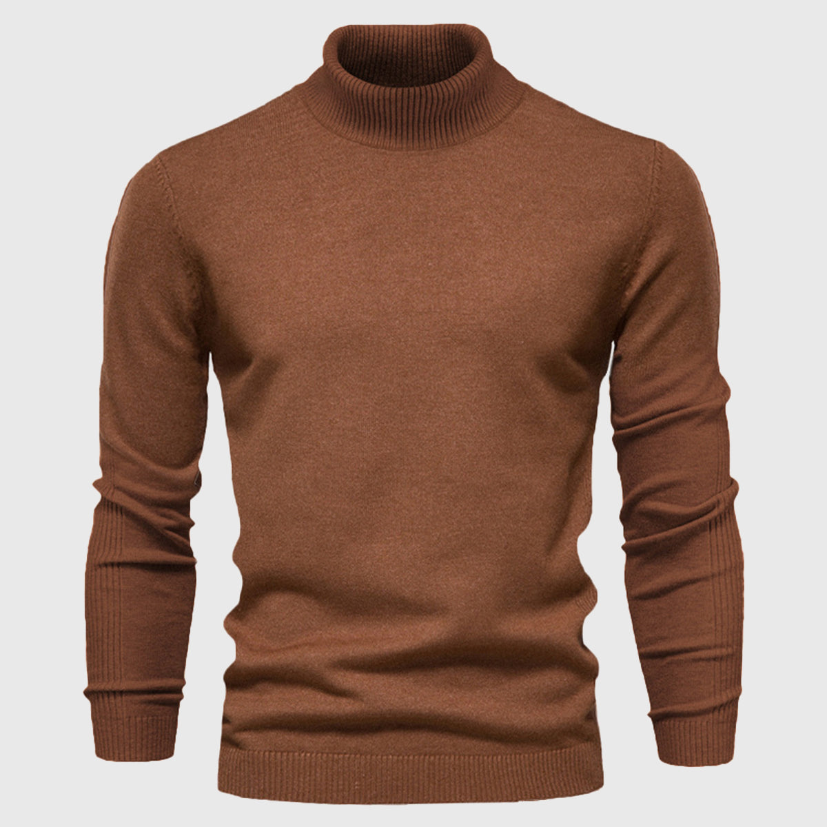 Men's Slim-Fit Roll Neck Long Sleeve Sweater
