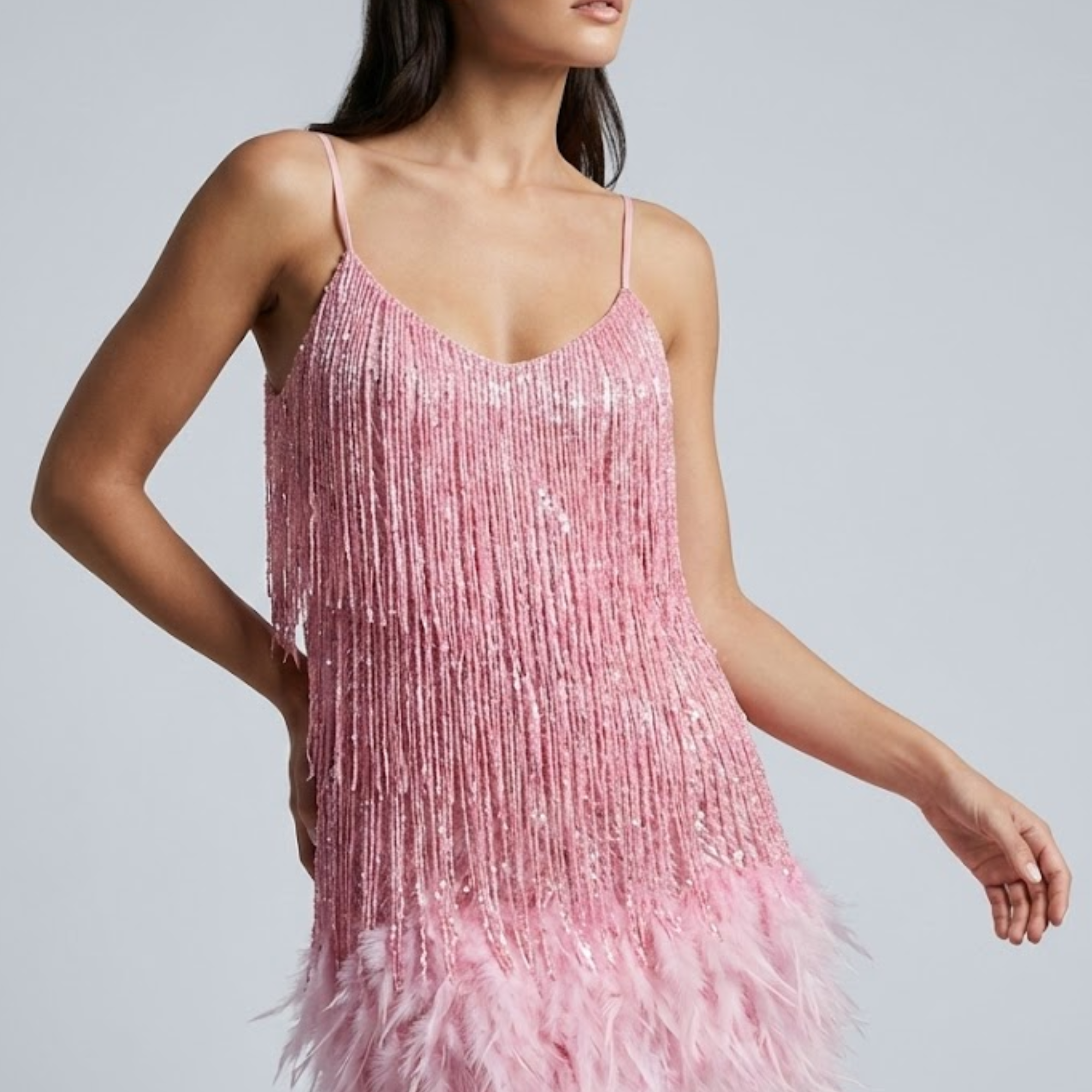 Women's Feather Mini Dress