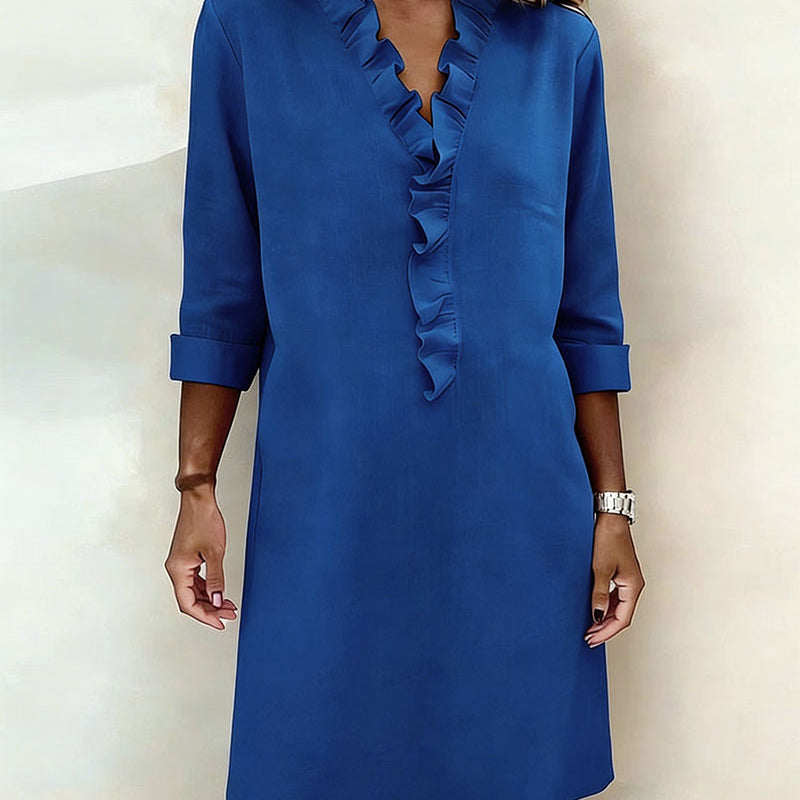 Women's Navy Cotton Spring Dress
