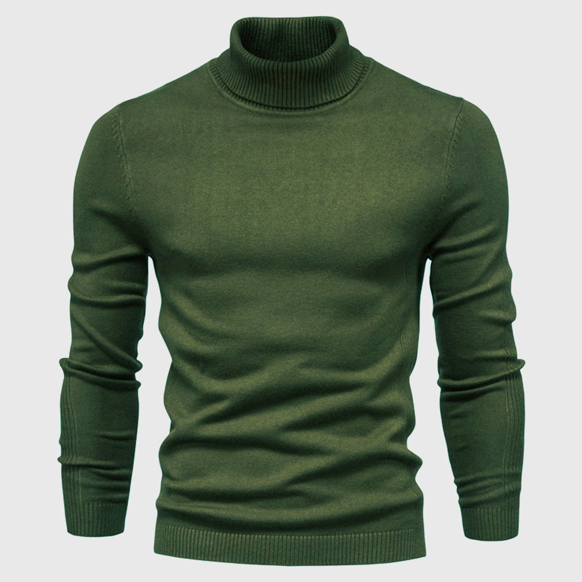 Men's Slim-Fit Roll Neck Long Sleeve Sweater