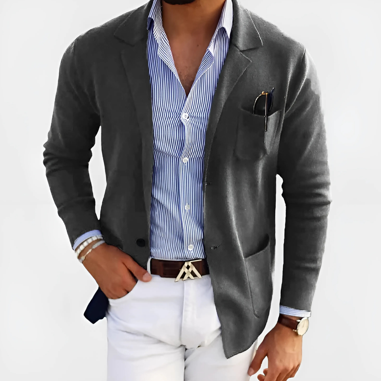 Men's Knit Button Cardigan