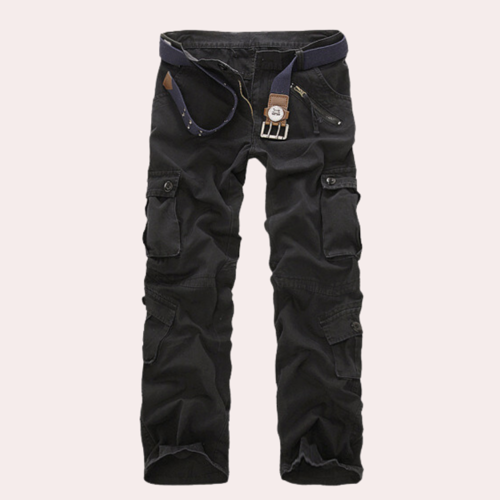 Men's Tactical Cargo Trousers with Adjustable Waist