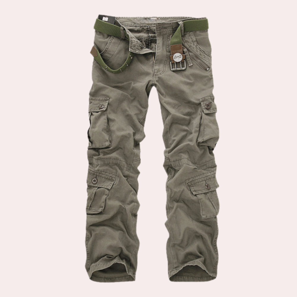 Men's Tactical Cargo Trousers with Adjustable Waist