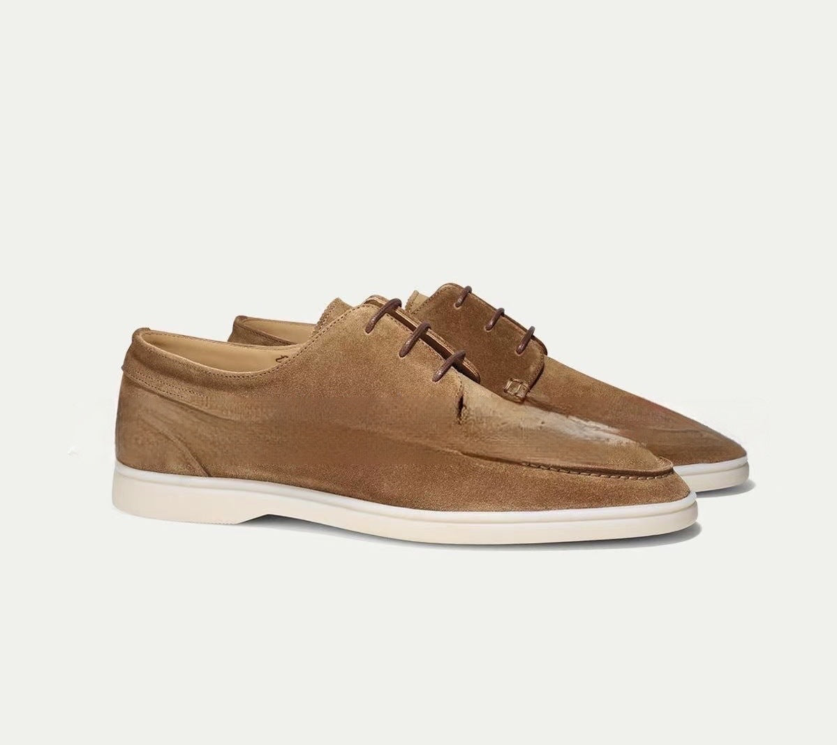 Men's Leather Lace-Up Loafers, Classic Fit