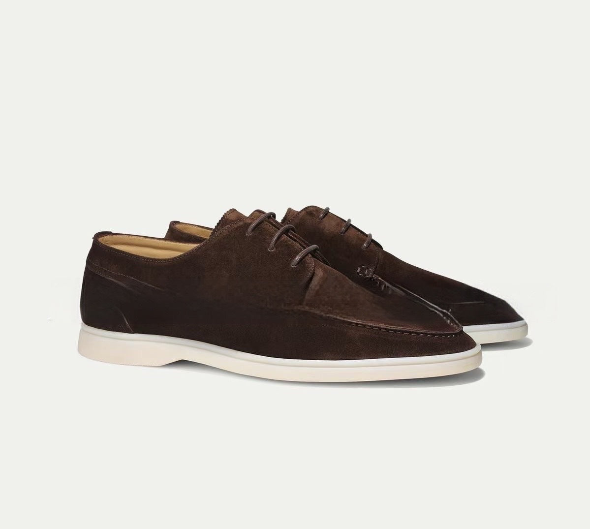 Men's Leather Lace-Up Loafers, Classic Fit