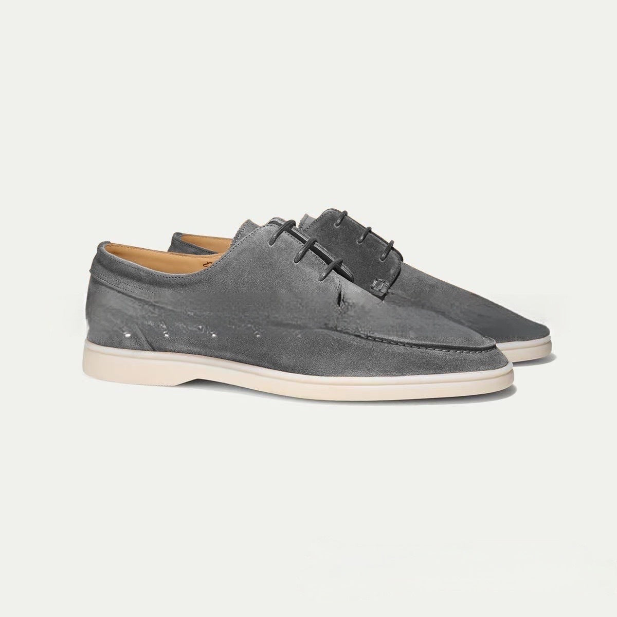 Men's Leather Lace-Up Loafers, Classic Fit