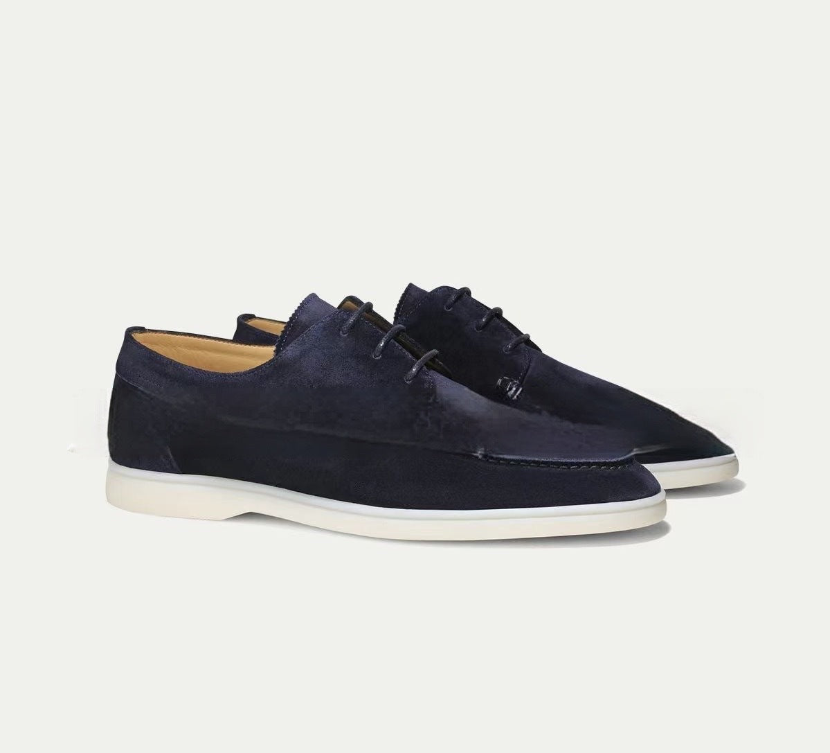 Men's Leather Lace-Up Loafers, Classic Fit