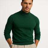 Men's Cotton Blend Regular Fit Turtleneck Sweater