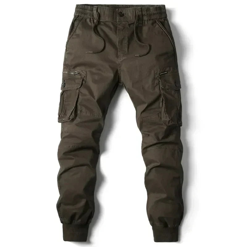 Men's Tactical Cargo Joggers with Drawstring Waist