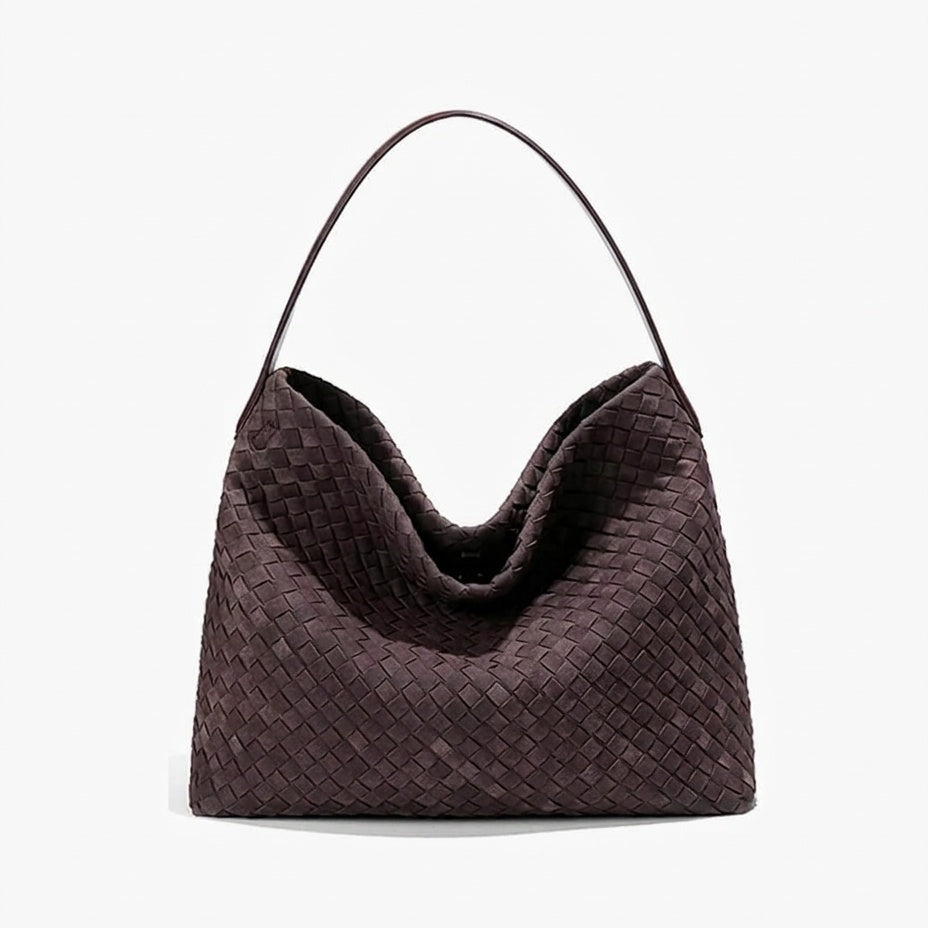 Women's Structured Faux Suede Tote Bag