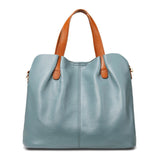 Women's Grey Leather Bag