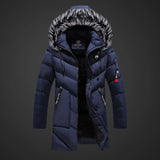 Men's Sherpa-Lined Long Hooded Winter Parka