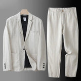 LINEN BLEND SUIT FOR MEN