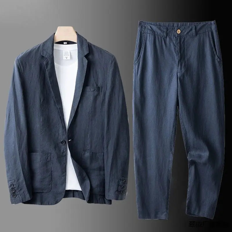 LINEN BLEND SUIT FOR MEN