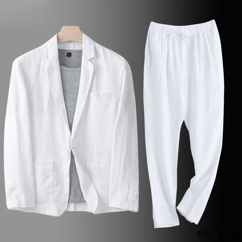 LINEN BLEND SUIT FOR MEN