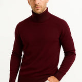 Men's Virgin Wool Turtleneck Sweater - Classic Design with Comfortable Fit