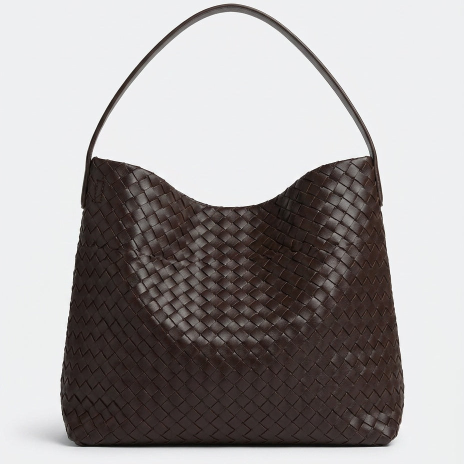 Women's Woven Vegan Leather Tote Bag