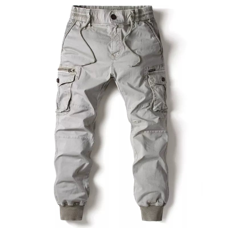 Men's Tactical Cargo Joggers with Drawstring Waist