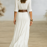 Women's White Button Down Dress