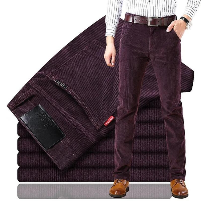 Men's Classic Straight-Fit Corduroy Trousers