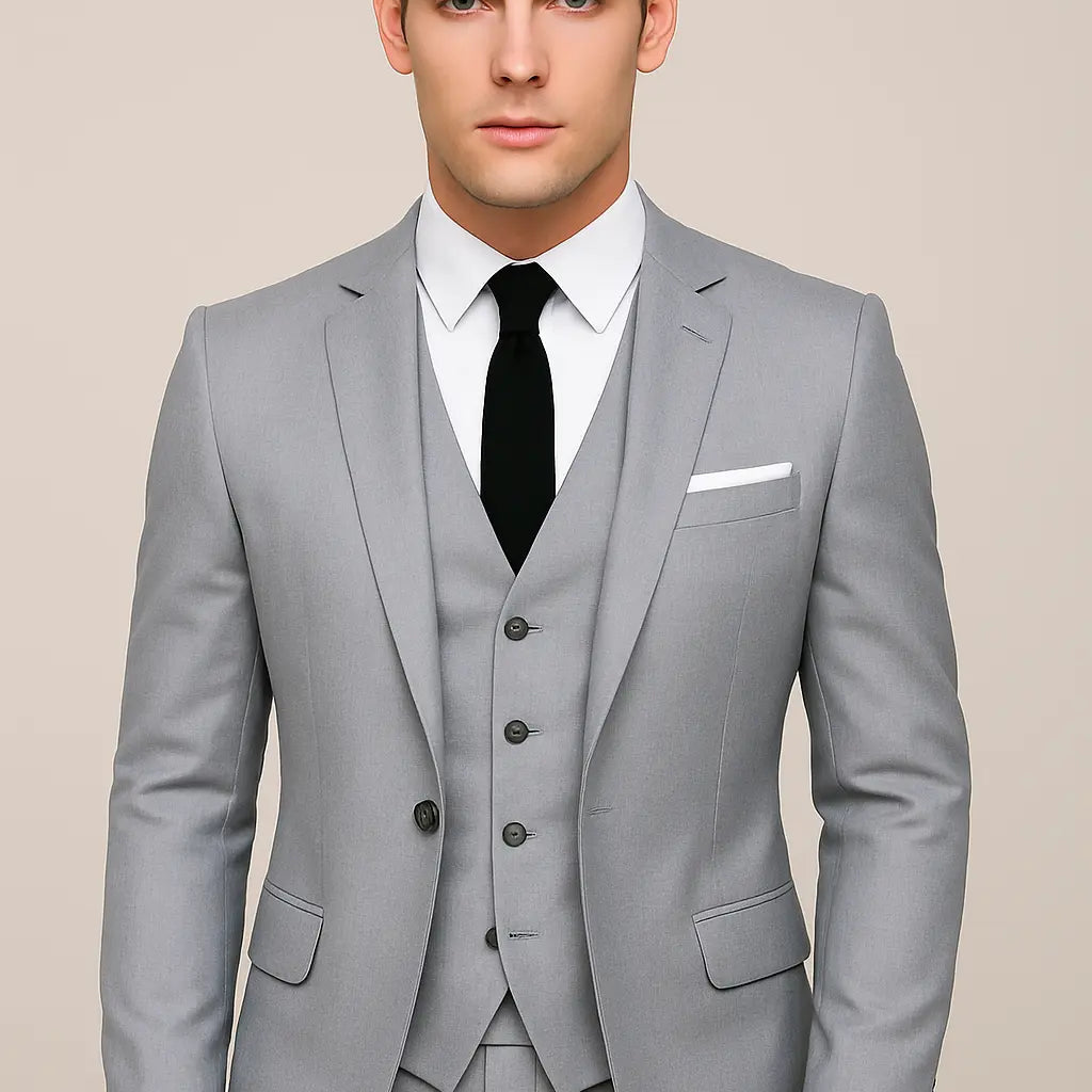 Men's 3-Piece Formal Slim Fit Suit - Single Breasted