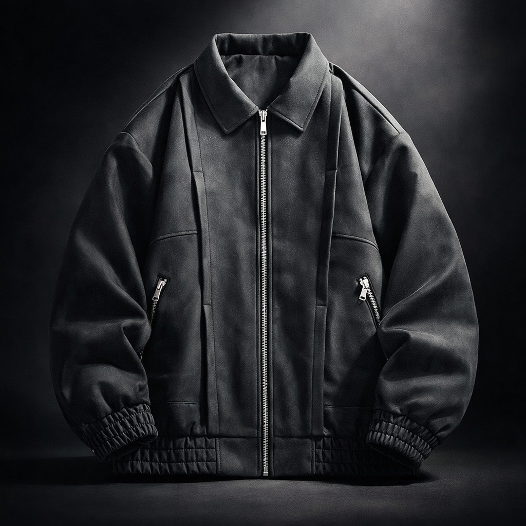 Men's Zip Front Bomber Jacket