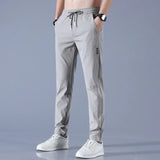 Men's Slim-Fit Jogging Trousers with Zip Pockets