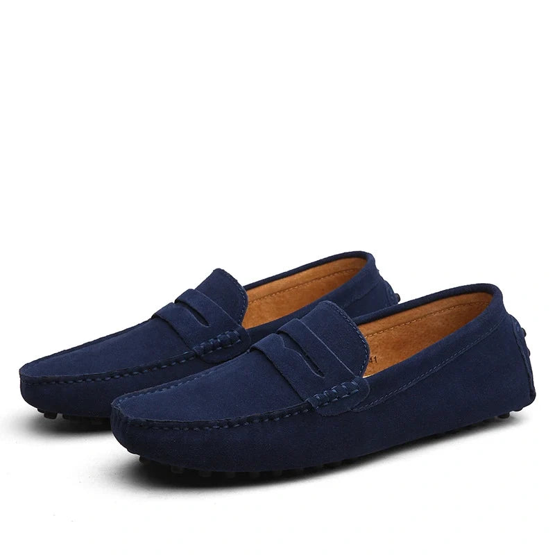Men's Italian-Style Suede Loafers, Soft Lining