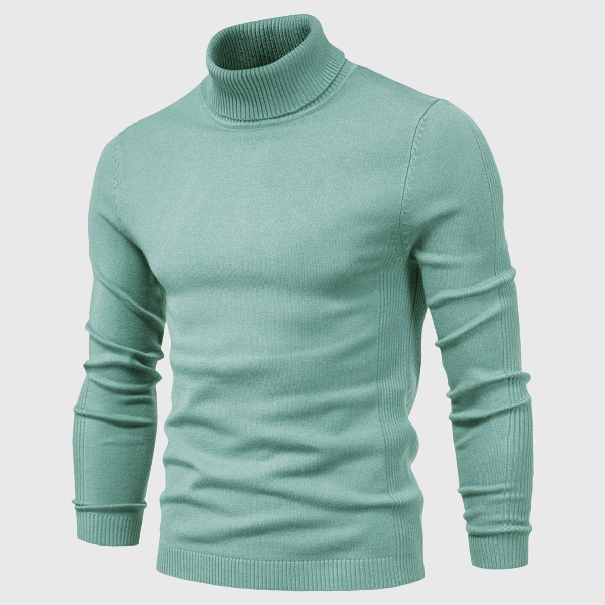Men's Slim-Fit Roll Neck Long Sleeve Sweater