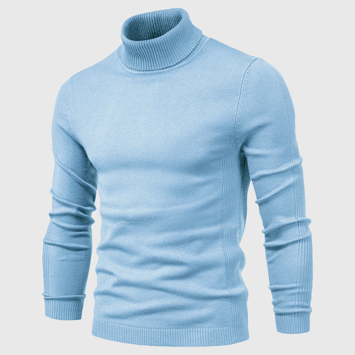 Men's Slim-Fit Roll Neck Long Sleeve Sweater
