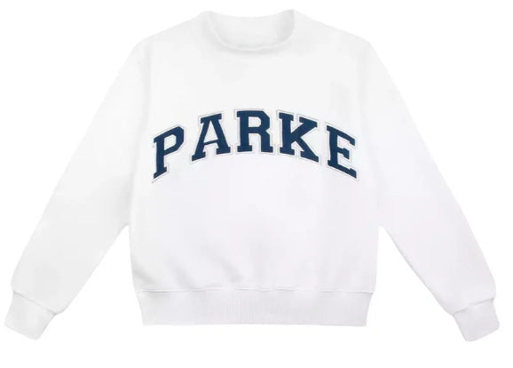 Oversized Varsity Graphic Mock Neck Drop Shoulder Sweatshirt