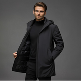 Men's Slim Fit Winter Coat with Detachable Hood