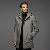 Men's Slim Fit Winter Coat with Detachable Hood