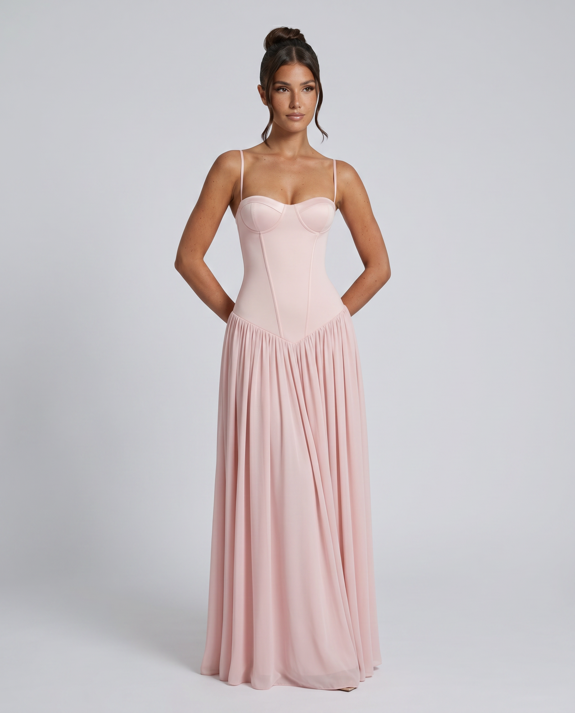 Women's Bustier Corset Maxi Dress