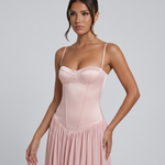 Women's Bustier Corset Maxi Dress