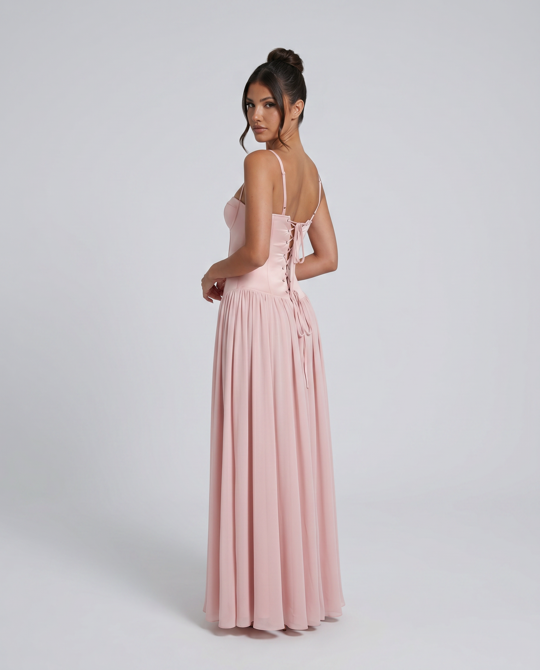 Women's Bustier Corset Maxi Dress