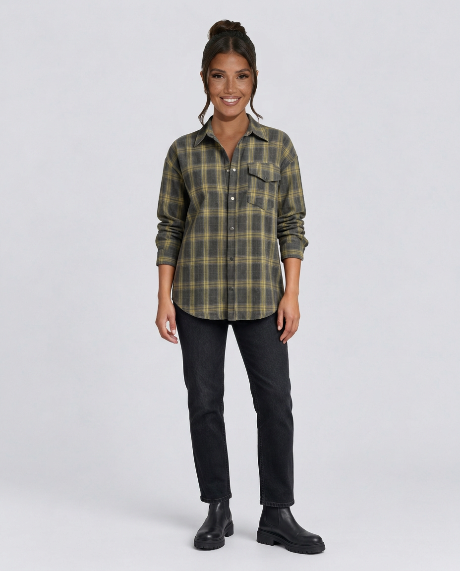 Women's Oversized Checked Shirt