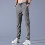 Men's Slim-Fit Jogging Trousers with Zip Pockets