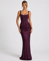 Women's Corset Maxi Dress with Draped Skirt