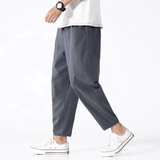 Men's Grey Cropped Trousers