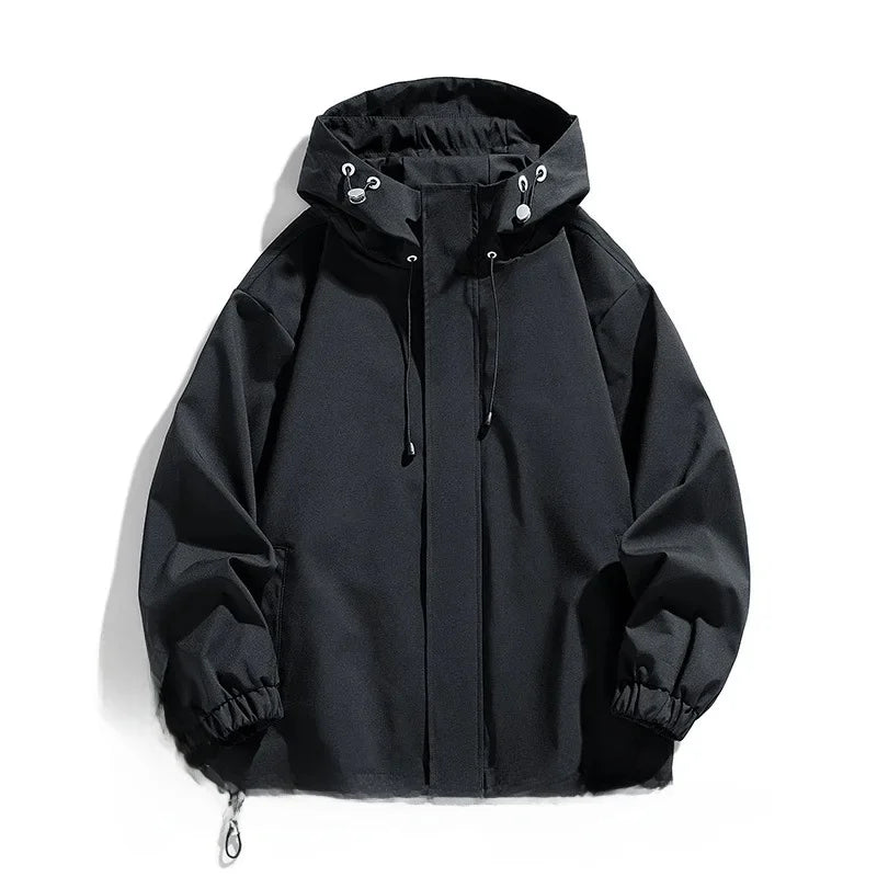 Men's Hooded Half Zip Windbreaker Jacket