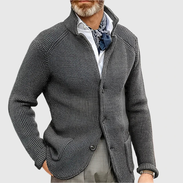 Men's Slim-Fit Button-Up Knitted Cardigan