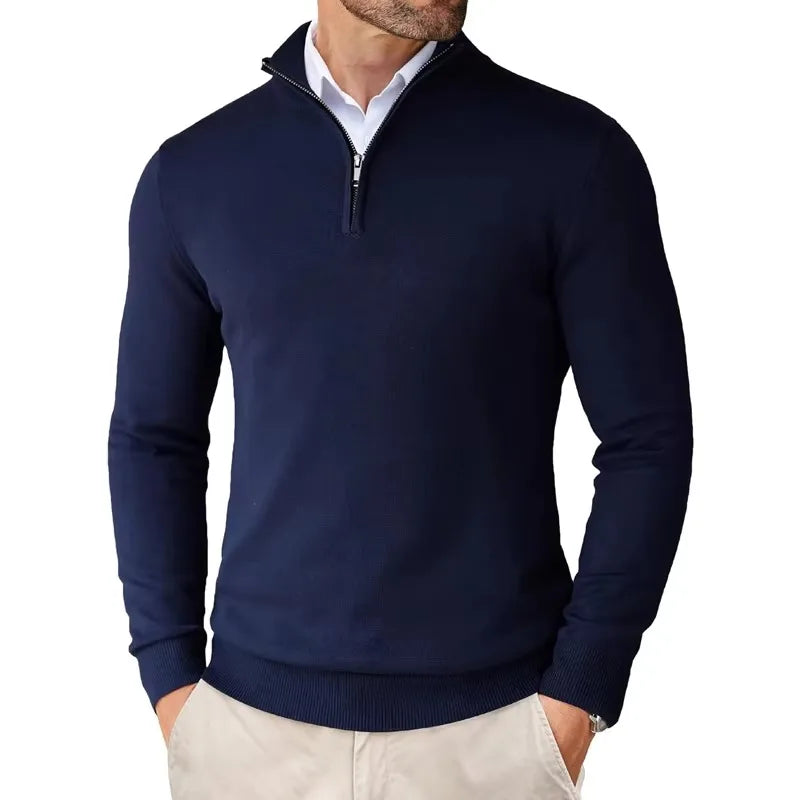 Men's Half Zip Knit Pullover Sweater