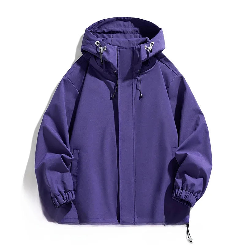 Men's Hooded Half Zip Windbreaker Jacket