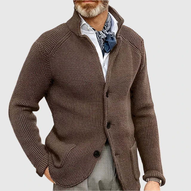 Men's Slim-Fit Button-Up Knitted Cardigan