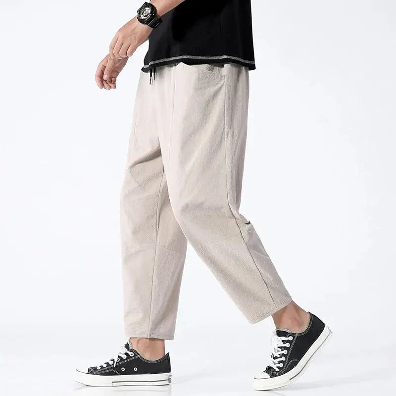 Men's Grey Cropped Trousers