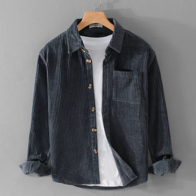 Men's Corduroy Button-Up Shirt