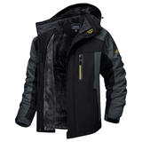 Men's Insulated Hooded Jacket with Full-Length Zip